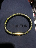 Men's Leather Bracelet with Magnetic Clasp, Vintage Style
