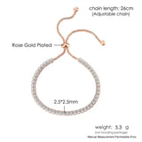Adjustable Tennis Bracelet - Zircon Jewelry for Women