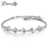 Sweet Cube Box Bracelets for Women Jewelry Metal Chain Bangles