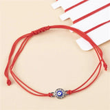 12Pcs Eyes Charms Bracelet Set Red Rope Adjustable Wrist Women Girls Jewelry