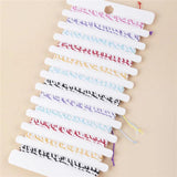 12Pcs Eyes Charms Bracelet Set Red Rope Adjustable Wrist Women Girls Jewelry