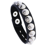 Punk Gothic Rock Bracelet Cuff Metal Spikes Rivet Stud Charm Leather Bangle