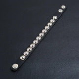 Punk Gothic Rock Bracelet Cuff Metal Spikes Rivet Stud Charm Leather Bangle