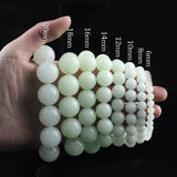 Buddhist Runes Luminous Stone Beads Bracelet Glow in the Dark