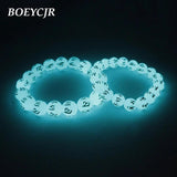 Buddhist Runes Luminous Stone Beads Bracelet Glow in the Dark