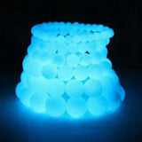 Buddhist Runes Luminous Stone Beads Bracelet Glow in the Dark