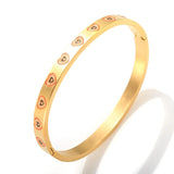 Multiful Heart Enamel Bracelet Colorful Love Bangle Women Men Love Jewelry Gift