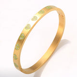 Multiful Heart Enamel Bracelet Colorful Love Bangle Women Men Love Jewelry Gift
