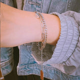 Heart Magnet Steel Couple Winding Bracelet Set Men Women Jewelry