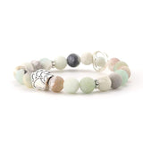 Animal Cat Dog Unicorn Heart Charm Bracelet with Amazonite Stones Beads