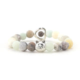 Animal Cat Dog Unicorn Heart Charm Bracelet with Amazonite Stones Beads
