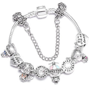 Family Charm Bracelet for Women, Boy & Girl & Grandfa & Grandma Beads
