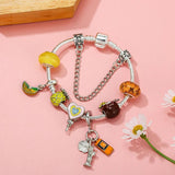 Colorful Fruit Beads Charm Bracelet & Snake Chain Party Jewelry