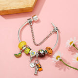 Colorful Fruit Beads Charm Bracelet & Snake Chain Party Jewelry