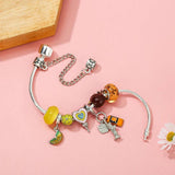 Colorful Fruit Beads Charm Bracelet & Snake Chain Party Jewelry