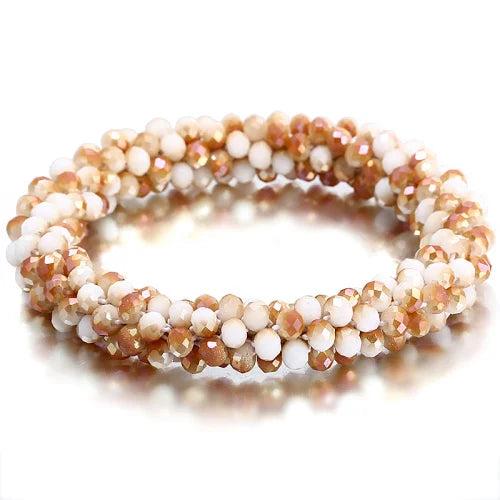 Boho Multicolor Crystal Beads Bracelet Set