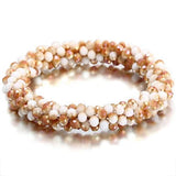 Boho Multicolor Crystal Beads Bracelet Set