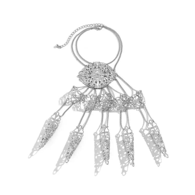Hand Rings Queen Women Jewelry Accessories Nail Rings with Bracelet