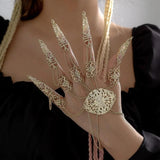 Hand Rings Queen Women Jewelry Accessories Nail Rings with Bracelet