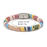 Bohemia Unisex Colorful Ethnic Woven Magnetic Bracelet