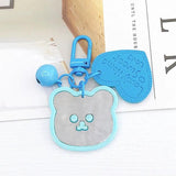 Bear Keychain Pendant Mirror Accessories Couple Bag Hanging Decoration