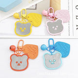 Bear Keychain Pendant Mirror Accessories Couple Bag Hanging Decoration