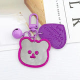 Bear Keychain Pendant Mirror Accessories Couple Bag Hanging Decoration