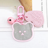 Bear Keychain Pendant Mirror Accessories Couple Bag Hanging Decoration