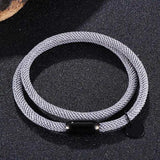 Milan Rope Bracelet Stainless Steel Magnet Men Women Gift PS1363