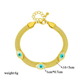 LAMENGLY Eye Shape Charm Bracelet For Women Vintage Watch Chain Jewelry