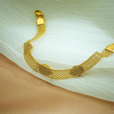 LAMENGLY Eye Shape Charm Bracelet For Women Vintage Watch Chain Jewelry