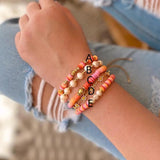 Polymer Clay Bracelet Pearl Beaded Vinyl Heishi Pulseras Femme