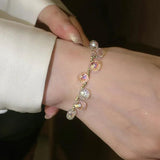 Colorful Crystal Ball Beaded Bracelet Jewelry for Women
