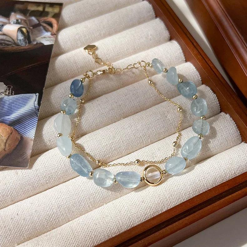 High Minimalist Natural Stone Summer Bracelet for Women