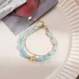 High Minimalist Natural Stone Summer Bracelet for Women