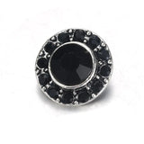 10pcs/lot 6 Flower Rhinestone Snap Buttons 12mm Sivler DIY Snap Bracelets