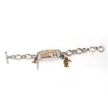 Ethnic Charm Tassel Chain Toggle Bracelet for Women