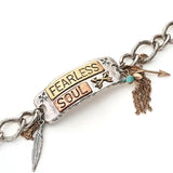 Ethnic Charm Tassel Chain Toggle Bracelet for Women