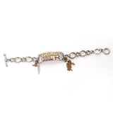 Ethnic Charm Tassel Chain Toggle Bracelet for Women
