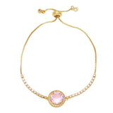 Clear Crystal Tennis Chain Bracelets for Women Copper Plated