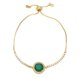 Clear Crystal Tennis Chain Bracelets for Women Copper Plated