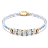 Korea Ins Stainless Steel Leather Woman Bracelet Magnet Buckle