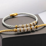 Korea Ins Stainless Steel Leather Woman Bracelet Magnet Buckle