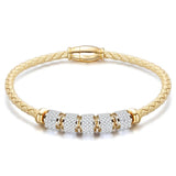 Korea Ins Stainless Steel Leather Woman Bracelet Magnet Buckle
