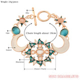 Opal Sun Moon Star Bracelet Boho Charm for Women Men