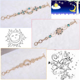 Opal Sun Moon Star Bracelet Boho Charm for Women Men