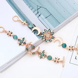 Opal Sun Moon Star Bracelet Boho Charm for Women Men