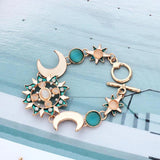 Opal Sun Moon Star Bracelet Boho Charm for Women Men