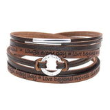 Charm Leather Bracelets Wrap Couple Jewelry