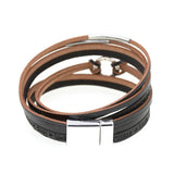 Charm Leather Bracelets Wrap Couple Jewelry